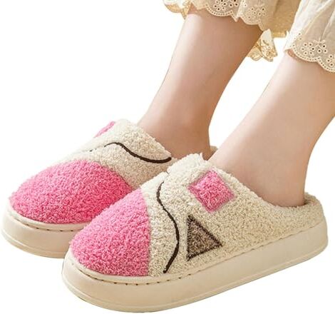 Kasmole Pantofole da donna Scuff Slides Scarpe da casa in peluche,Pantofole invernali slip-on fuzzy comode per interni ed esterni per donne, mamme, fidanzate