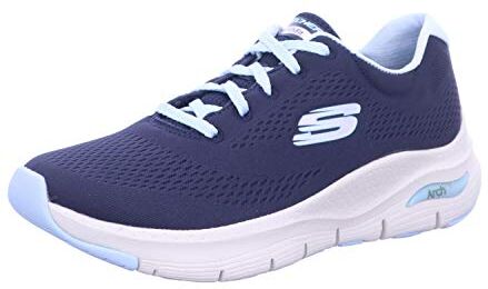 Skechers Arch Fit Big Appeal, Scarpe da Ginnastica Donna, Blu Navy Knit Mesh Lt Blue Trim, 35.5 EU