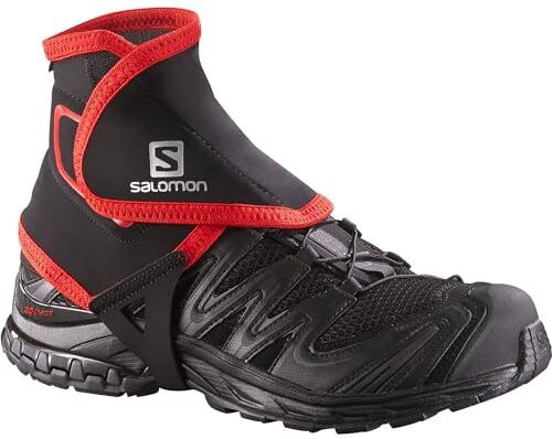 Salomon Trail Gaiters High Ghette Unisex, Facilità di utilizzo, Resistenza, Protezione, Nero, L