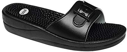 Scholl New Massage , Sandal, Donna, Nero, 36 EU