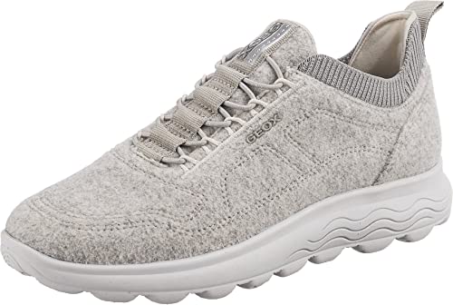 Geox D Spherica A, Sneakers Donna, Grigio (Lt Grey C1010), 37 EU