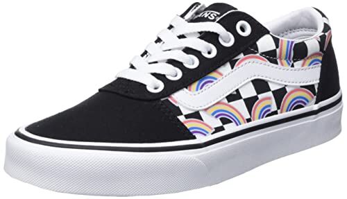 Vans Ward Seasonal, Scarpe Da Ginnastica Donna, Rainbow Checkerboard Multi White, 38.5 EU