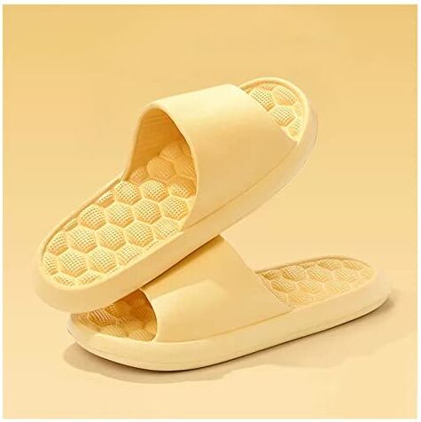 WIGSELBL Pantofole da massaggio Sandali for riflessologia plantare for uomini e donne Pantofole for massaggio ai piedi con digitopressione (Color : Yellow, Size : EUR38-39)