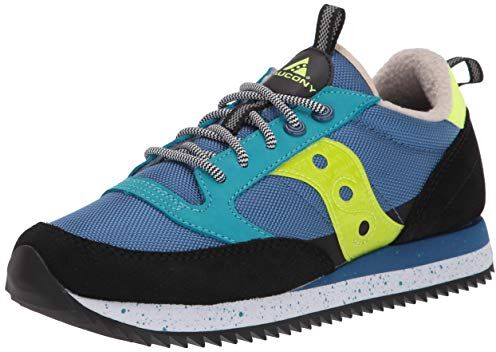 Saucony Jazz Original Sneaker da Donna, (Blu e Nero Limone.), 40.5 EU