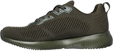 Skechers Bobs Squad Tough Talk, Scarpe da Ginnastica Donna, Olive Engineered Knit, 38.5 EU