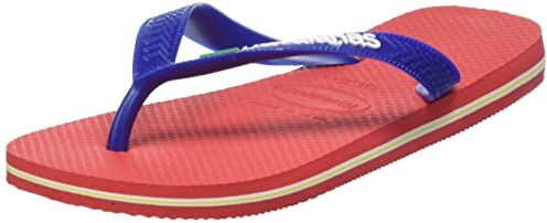 Havaianas Brasil Logo, Infradito Unisex-Adulto, Ruby Red Ruby Red, 37/38 EU