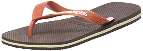 Havaianas Brasil Logo, Infradito Unisex-Adulto, Dark Brown Ceramic, 35/36 EU