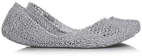 melissa Campana Papel VII, Ballerine Donna, Argento Silver Glitter 50711, 38 EU