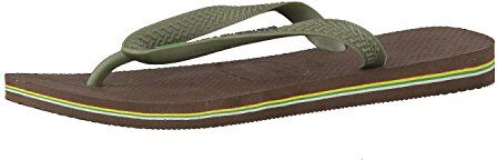 Havaianas Brasil Logo, Infradito Unisex-Adulto, Dark Brown Dark Brown, 39/40 EU