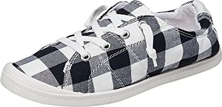 SZZY Scarpe da donna in tela Vulcanize Soft Ladies Autunno Mocassini Scarpe basse Sneakers Casual Scarpe da donna Nata (Nero, 7.5)