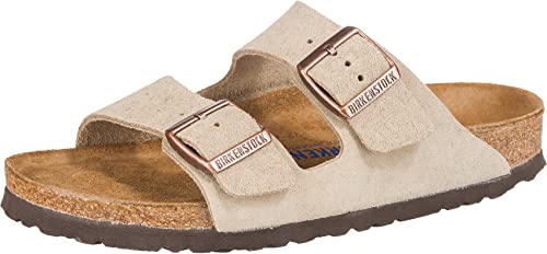 Birkenstock Arizona Taupe Plantare Morbido Pelle Scamosciata