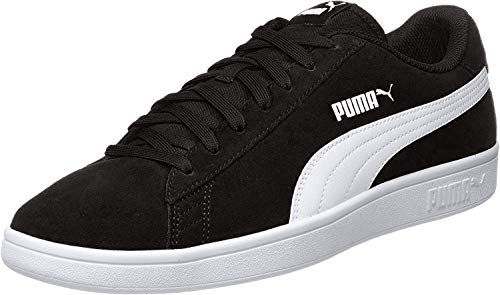 Puma Unisex Smash V2 Scarpe da ginnastica,  Schwarz  Weiß  Silber, 45 EU