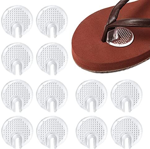 LIUJZZJ 6 Paia Flip Flop Gel Dita Cuscino Silicone Cuscino Separatore Cuscinetti in Silicone Trasparente Antiscivolo Anti-Usura Sandal Toe Protectors Sandali Infradito Cuscinetto Separatore