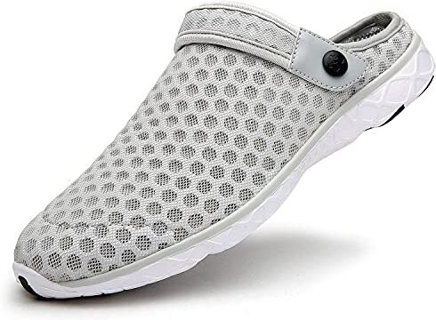 Eagsouni Zoccoli Uomo Donna Ciabatte Spiaggia Giardino Pantofole Scarpe da Mare Estate Sandali Scarpette Unisex, E Grigio Chiaro, 48 EU