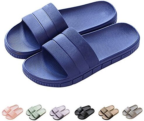 HARRMS Ciabatte da mare Uomo & Donna & Coppia, fascetta larga, Pantofola Sandalo tipo ciabatta perfetto per l'estate, Blu marino, EU 42/43 (270mm)