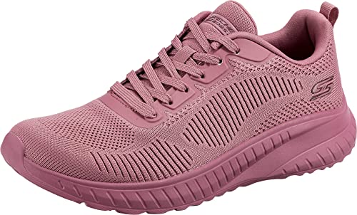 Skechers Bobs Squad Caos, Scarpe da ginnastica Donna, Rosso, 38.5 EU