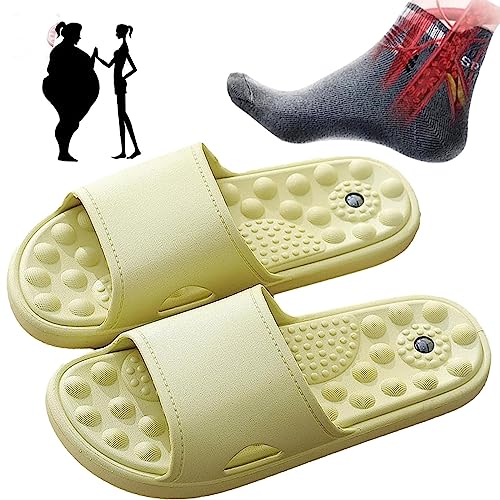 Aumude Pantofole ioniche a infrarosso lontano per massaggio, forma aumentante, sandali per massaggi, pantofole per digitopressione, sandali per digitopressione, sandali per digitopressione per donne e uomini