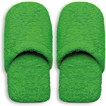 Excelsa Caldo Pantofole da Bagno Donna, Spugna, Verde, 27.5 x 11 x 3 cm