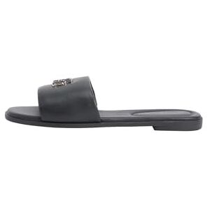 Tommy Hilfiger TH Logo Hardware Leather Mule , Sandali Piatti Donna, Black (Black), 36 EU Tommy Hilfiger TH Logo Hardware Leather Mule , Sandali Piatti Donna, Black (Black), 36 EU