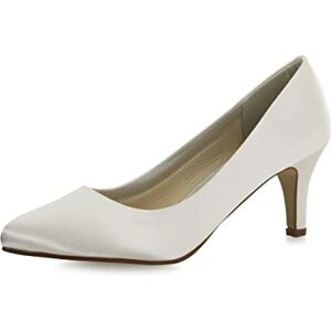 Rainbow Club Scarpe da Sposa Lottie Décolleté in Raso Avorio/Crema, con Morbida Imbottitura, Classiche Misura 38.5 EU (5.5 UK) Rainbow Club Scarpe da Sposa Lottie Décolleté in Raso Avorio/Crema, con Morbida Imbottitura, Classiche Misura 38.5 EU (5.5 UK)