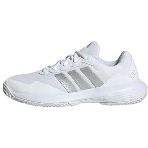 Adidas Donna GAMECOURT 2 Tennis Shoes, Ftwr White/Silver Met./Silver Met., 41 1/3 EU Adidas Donna GAMECOURT 2 Tennis Shoes, Ftwr White/Silver Met./Silver Met., 41 1/3 EU