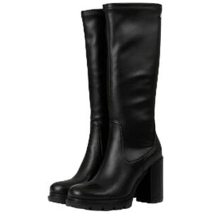 GIOSEPPO Stivali alti neri da donna weidingen, a punta arrotondata con plateau track e tacco alto. GIOSEPPO Stivali alti neri da donna weidingen, a punta arrotondata con plateau track e tacco alto.