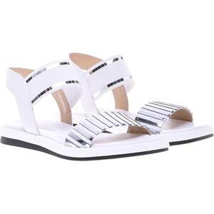 Baldinini Sandal Mirror Elastic White & Silver, Balletto Piatto Donna, Multicolore, 35 EU Baldinini Sandal Mirror Elastic White & Silver, Balletto Piatto Donna, Multicolore, 35 EU