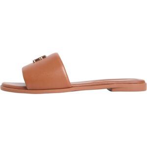 Tommy Hilfiger TH Logo Hardware Leather Mule , Sandali Piatti Donna, Brown (Warm Bronze), 40 EU Tommy Hilfiger TH Logo Hardware Leather Mule , Sandali Piatti Donna, Brown (Warm Bronze), 40 EU
