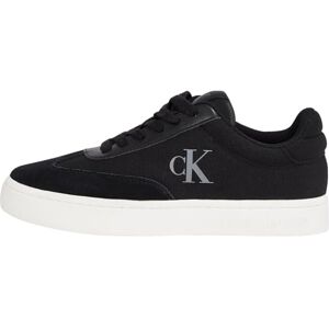 Calvin Klein Donna Sneakers con Suola Preformata Classic Low Mix in Tela, Nero (Black/Bright White), 41 Calvin Klein Donna Sneakers con Suola Preformata Classic Low Mix in Tela, Nero (Black/Bright White), 41