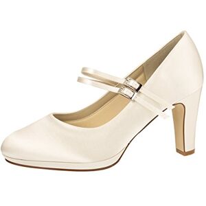 Rainbow Club Scarpe da Sposa Annette Décolleté da Donna in Raso Avorio, semplici, con Comoda Imbottitura High Heels Misura 38.5 EU (UK 5.5) Rainbow Club Scarpe da Sposa Annette Décolleté da Donna in Raso Avorio, semplici, con Comoda Imbottitura High Heels Misura 38.5 EU (UK 5.5)