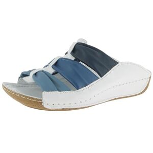 Andrea Conti Ciabatte Piatte da Donna, Bianco Blu Multi, 41 EU Andrea Conti Ciabatte Piatte da Donna, Bianco Blu Multi, 41 EU