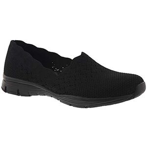 Skechers Seager-Stat-Scalloped Collar, Engineered Skech-Knit Slip-on-Classic Fit, Mocassino Donna, Nero/Nero, 40 EU Larga Skechers Seager-Stat-Scalloped Collar, Engineered Skech-Knit Slip-on-Classic Fit, Mocassino Donna, Nero/Nero, 40 EU Larga
