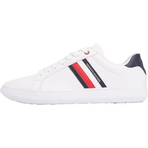 Tommy Hilfiger Uomo Sneakers con Suola Preformata Essential Leather Cupsole in Pelle, Bianco (White), 40 Tommy Hilfiger Uomo Sneakers con Suola Preformata Essential Leather Cupsole in Pelle, Bianco (White), 40