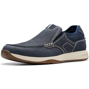 Clarks Uomo Sailview Step Mocassini, Nabuk Blu Marino, 9 Clarks Uomo Sailview Step Mocassini, Nabuk Blu Marino, 9