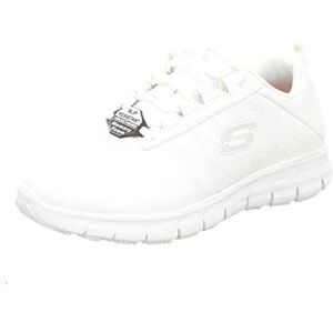 Skechers Sure Track Erath Ii, Scarpe da Ginnastica da Infilare Donna, Bianco Weiß White Leather Wht, 37.5 EU Skechers Sure Track Erath Ii, Scarpe da Ginnastica da Infilare Donna, Bianco Weiß White Leather Wht, 37.5 EU