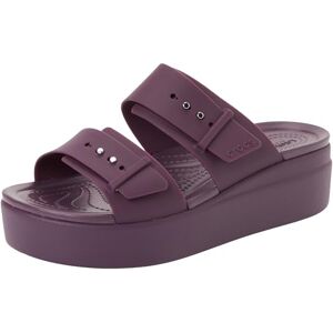 Crocs Brooklyn Buckle Low Wedge, Sandali Donna, Plush Plum, 37/38 EU Crocs Brooklyn Buckle Low Wedge, Sandali Donna, Plush Plum, 37/38 EU