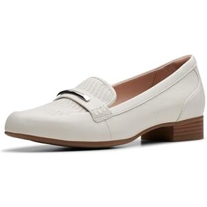 Clarks Juliet Aster, Mocassino Donna, off White Leather, 43 EU Larga Clarks Juliet Aster, Mocassino Donna, off White Leather, 43 EU Larga