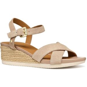 Geox D ISCHIA Corda B, Sandalo con Zeppa Donna, Dk Skin, 38 EU Geox D ISCHIA Corda B, Sandalo con Zeppa Donna, Dk Skin, 38 EU