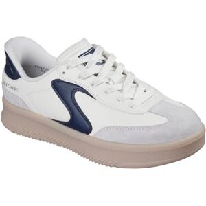 Skechers Hotshot Hi-Lifted Luxe Sneaker da Donna, Senza Lacci, per Mani libere, Avorio/Blu Navy., 38.5 EU Skechers Hotshot Hi-Lifted Luxe Sneaker da Donna, Senza Lacci, per Mani libere, Avorio/Blu Navy., 38.5 EU