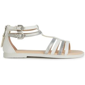 Geox Ragazzi Ragazze J Karly Girl Sandali, White Lt Silver, 35 EU Geox Ragazzi Ragazze J Karly Girl Sandali, White Lt Silver, 35 EU