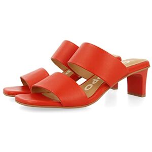 GIOSEPPO Butteaux Sandali da donna in corallo con doppia striscia e tacco, Corallo, 39 EU GIOSEPPO Butteaux Sandali da donna in corallo con doppia striscia e tacco, Corallo, 39 EU