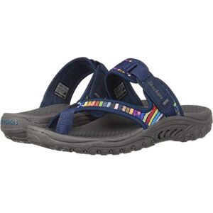 Skechers Women's Reggae-Mad Swag-Toe Thong Woven Sandal, Navy, 9.5 M US Skechers Women's Reggae-Mad Swag-Toe Thong Woven Sandal, Navy, 9.5 M US