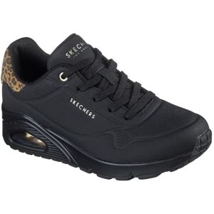 Skechers Sneaker da Donna Uno Jungle Nite, Black Durabuck Leopard Printed Suede Mesh T, 38.5 EU Skechers Sneaker da Donna Uno Jungle Nite, Black Durabuck Leopard Printed Suede Mesh T, 38.5 EU