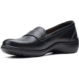 Clarks Women's Cora Daisy Loafer, Black Tumbled Leather Clarks Women's Cora Daisy Loafer, Black Tumbled Leather