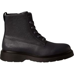 Calvin Klein Uomo Stivali Mezza Gamba Combat Lace Up Zip in Pelle, Blu (Navy/Black), 44 Calvin Klein Uomo Stivali Mezza Gamba Combat Lace Up Zip in Pelle, Blu (Navy/Black), 44