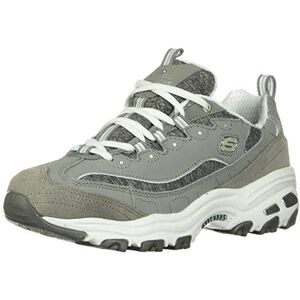 Skechers D'lites Biggest Fan, Sneaker Donna, Grigio Grigio Bianco, 38.5 EU Skechers D'lites Biggest Fan, Sneaker Donna, Grigio Grigio Bianco, 38.5 EU