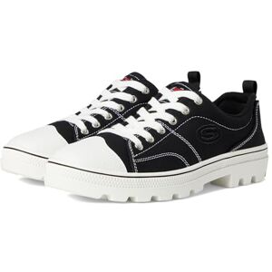 Skechers Roadies True Roots, Scarpe da Ginnatica Donna, Nero Black Canvas White Leather Trim Blk, 35 EU Skechers Roadies True Roots, Scarpe da Ginnatica Donna, Nero Black Canvas White Leather Trim Blk, 35 EU