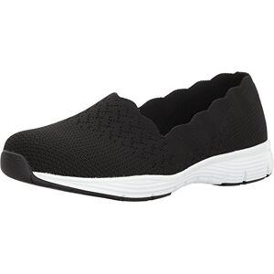 Skechers Seager-Stat-Scalloped Collar, Engineered Skech Slip-on-Classic Fit, Mocassino Donna, Black Black Flat Knit BBK, 38 EU Larga Skechers Seager-Stat-Scalloped Collar, Engineered Skech Slip-on-Classic Fit, Mocassino Donna, Black Black Flat Knit BBK, 38 EU Larga