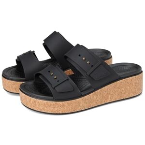 Crocs Brooklyn Cork Buckle, Sandali Donna, Nero, 34/35 EU Crocs Brooklyn Cork Buckle, Sandali Donna, Nero, 34/35 EU