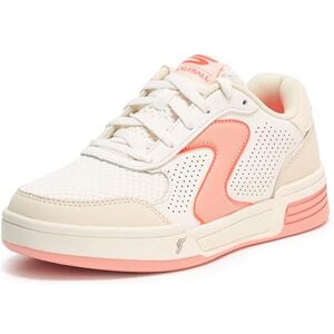 Skechers Women's Viper Court Classic Sneaker, off White Leather Textile Synthetic Pink T, 38 EU Skechers Women's Viper Court Classic Sneaker, off White Leather Textile Synthetic Pink T, 38 EU